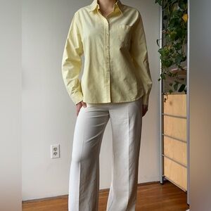 Vintage cotton button down longsleeve yellow - size S/M
